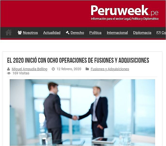 El 2020 inici con ocho operaciones de fusiones y adquisiciones